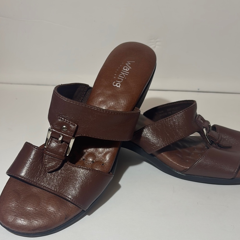 Walking Cradles Brown Sandals comfort cushion walking sandal leather strappy 7.5